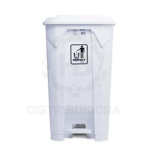 Lixeira com Pedal – 100 Litros Branca-Cinza-Preta