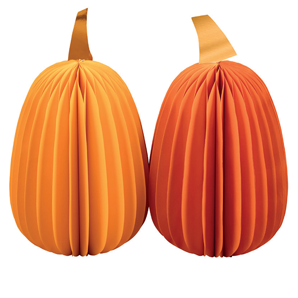 Abóboras de papel Laranja 25cm - Image 2