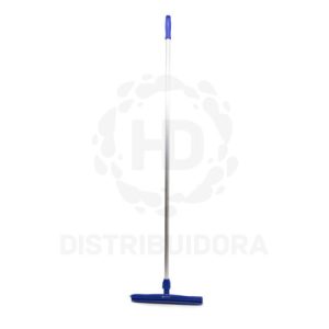 Rodo Plástico Azul Twist Com Borracha Dupla