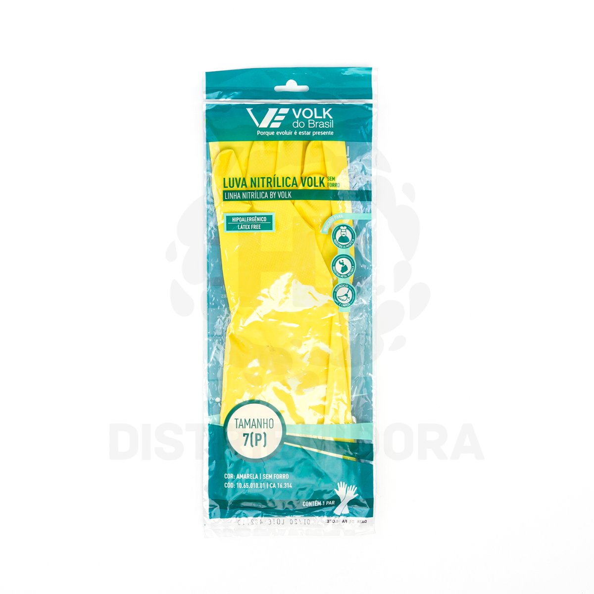 LUVA NITRILA SEM FORRO – AMARELA - Image 3