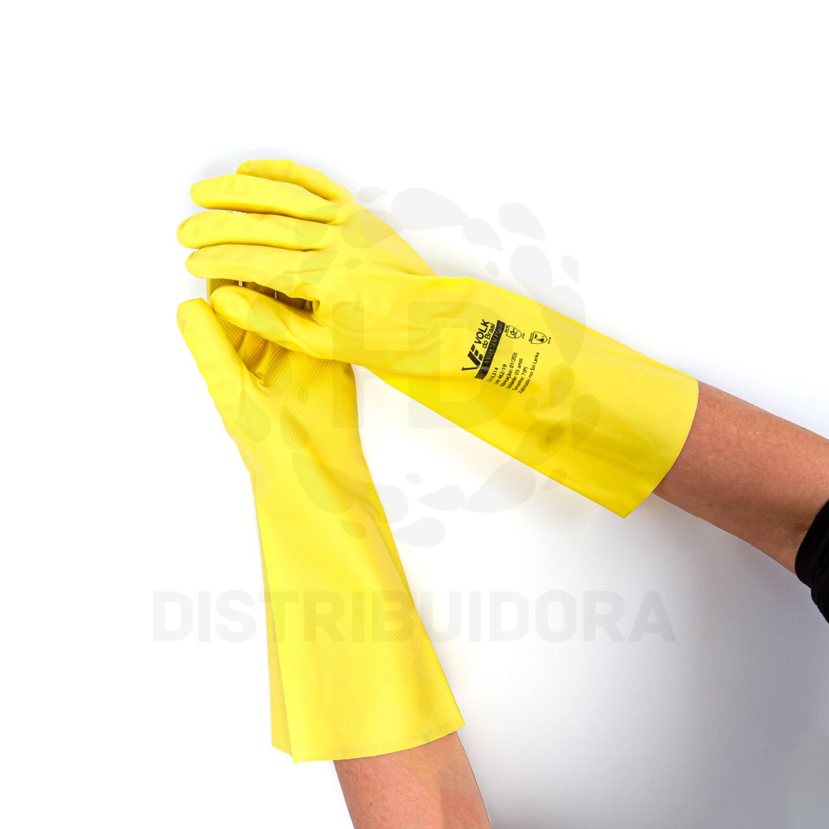 LUVA NITRILA SEM FORRO – AMARELA