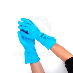 Luva Latex Multiuso Com Forro – Azul