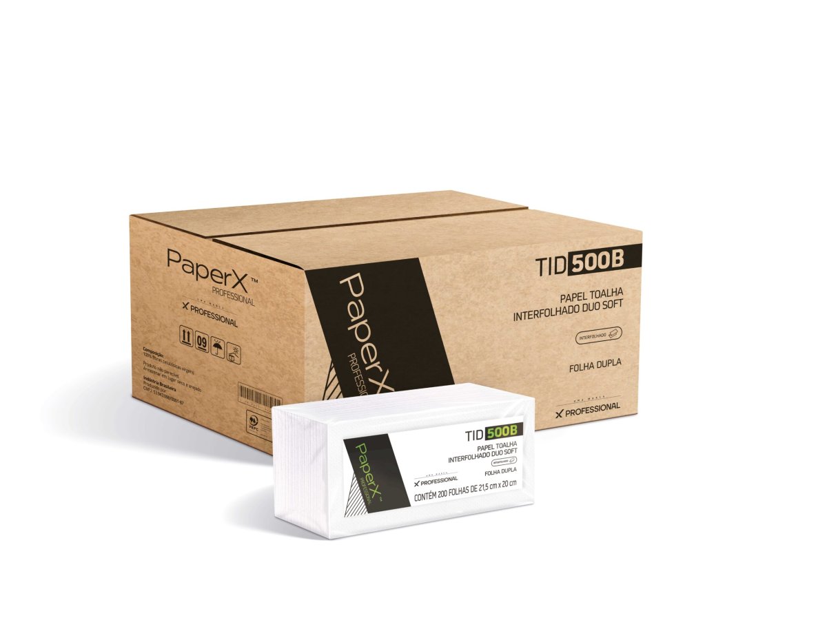 Papel Toalha Interfolhado Duo Soft Folha Dupla TID500B