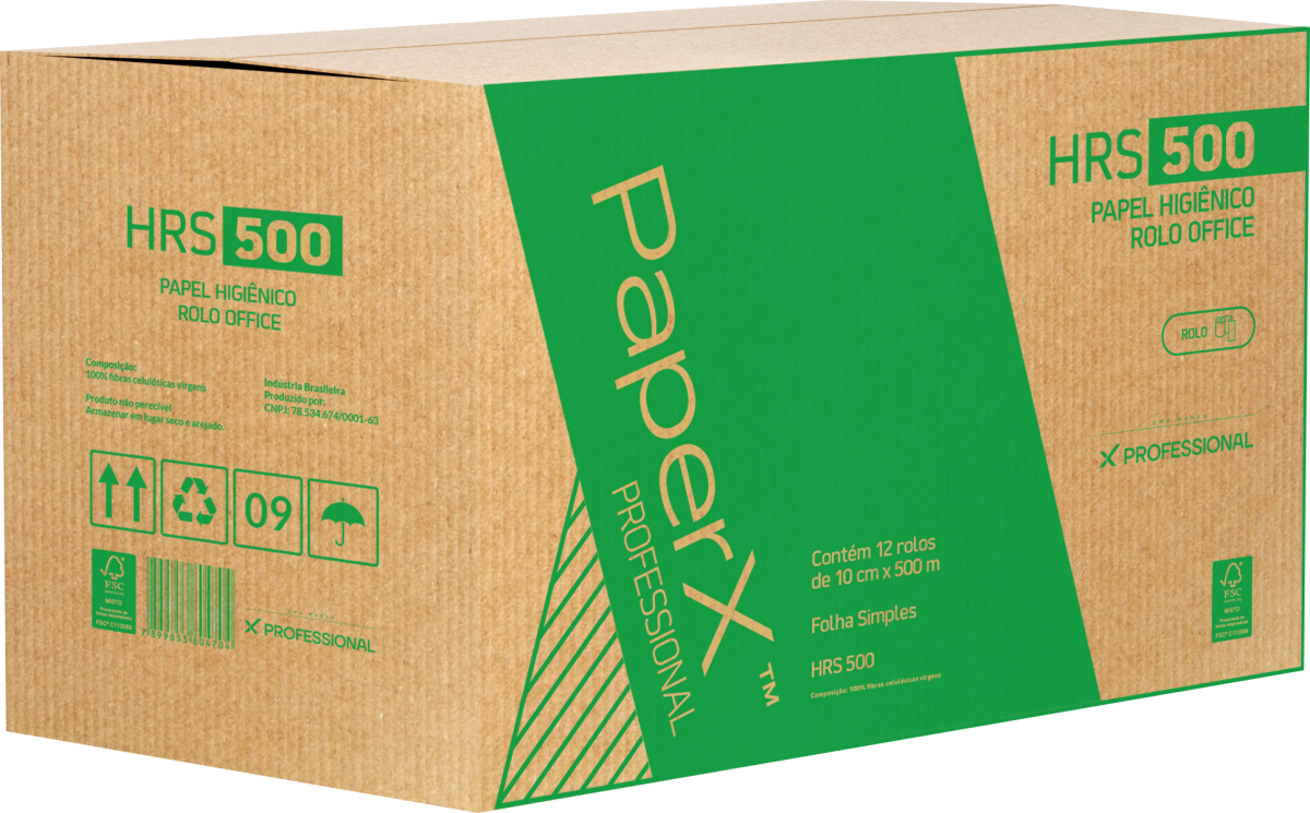 Papel Higiênico Rolo Office Folha Simples HRS500