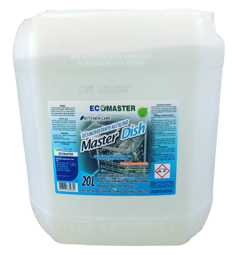 Detergente Alcalino Master Dish 20L