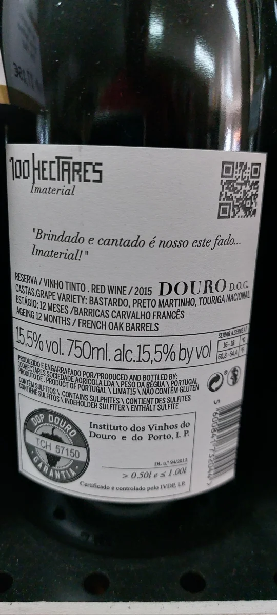 100 HECTARES Imaterial Reserva 2015 15.5º - Image 3